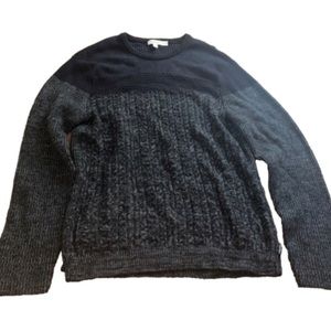Calvin Klein Men's Multi-Textured Crew Neck Sweater, Black, XXL